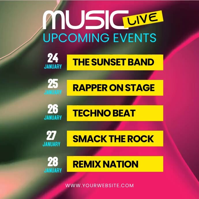 Music Events Instagram Template PosterMyWall