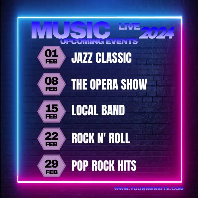 Music Events Instagram Template PosterMyWall