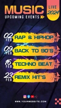 Upcoming Music Events Poster Template | PosterMyWall