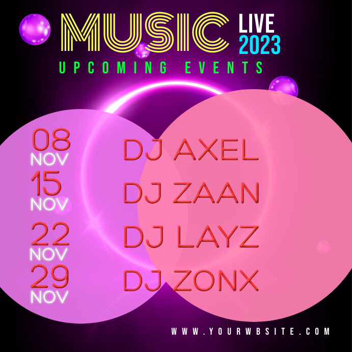 Upcoming Music Events Poster Template PosterMyWall upcoming-music-events-poster-template-postermywall