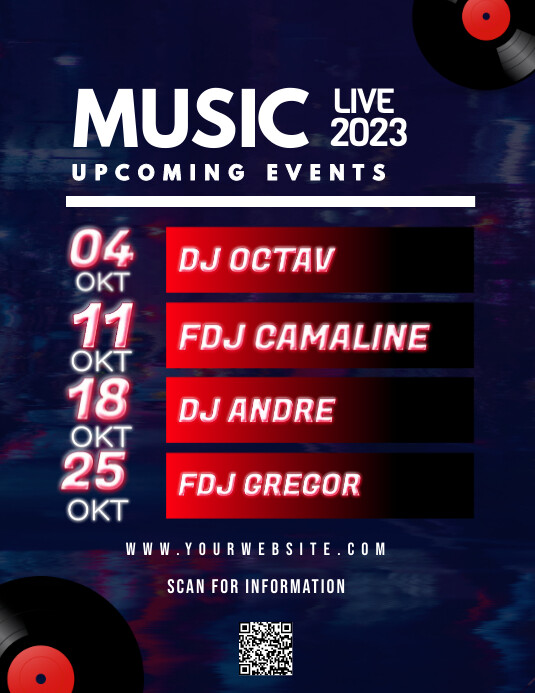 Upcoming Music Events Poster Template PosterMyWall upcoming-music-events-poster-template-postermywall