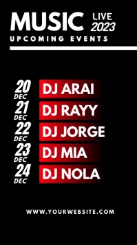 Upcoming Music Events Poster Instagram Story template