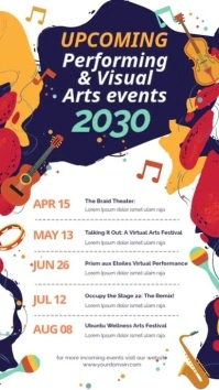 Upcoming Performing & Arts event digital Digitalt display (9:16) template