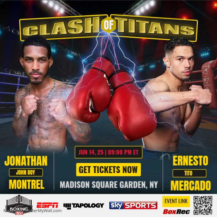 Upcoming Professional Boxing Match | Editable template for boxing event ...