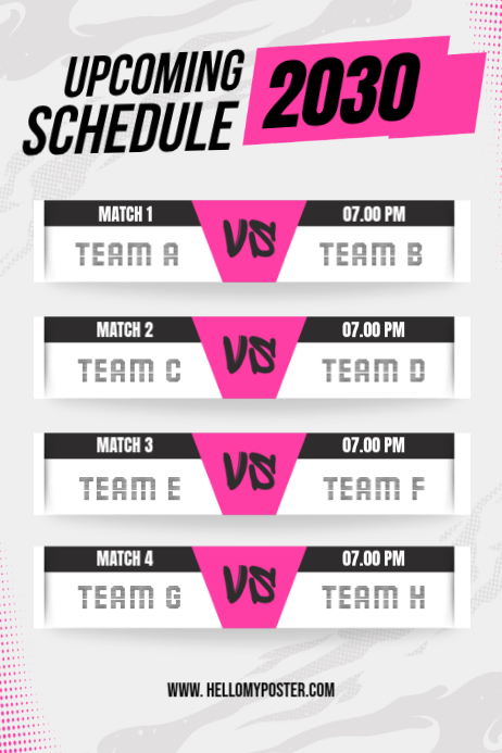 Upcoming Schedule Template | PosterMyWall