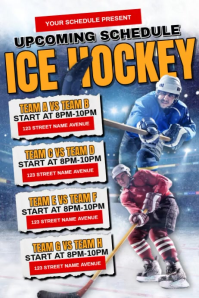 Upcoming Schedule Ice Hockey โปสเตอร์ template