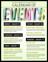 Upcoming School Calendar Events Flyer (US-Letter) template