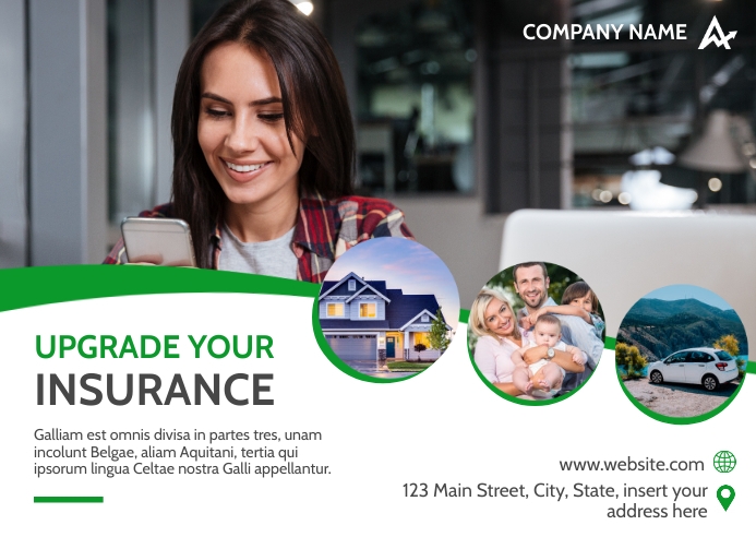 upgrade your insurance postcard template desi | PosterMyWall