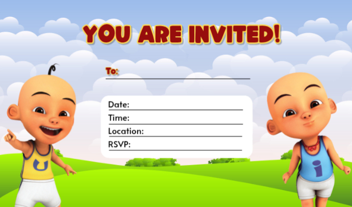 Invitation Tag Roop Children's Party Invitation Template | PosterMyWall