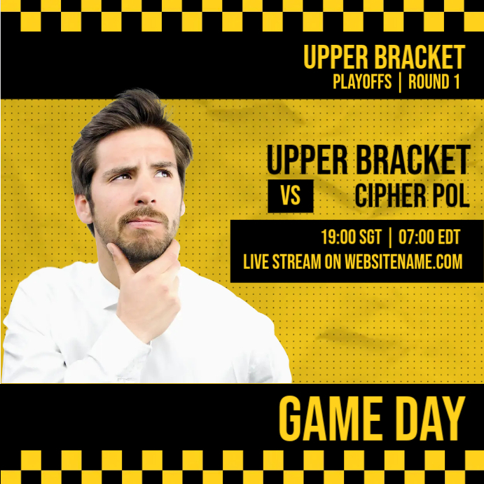 Upper Bracket Game Day Message Instagram template