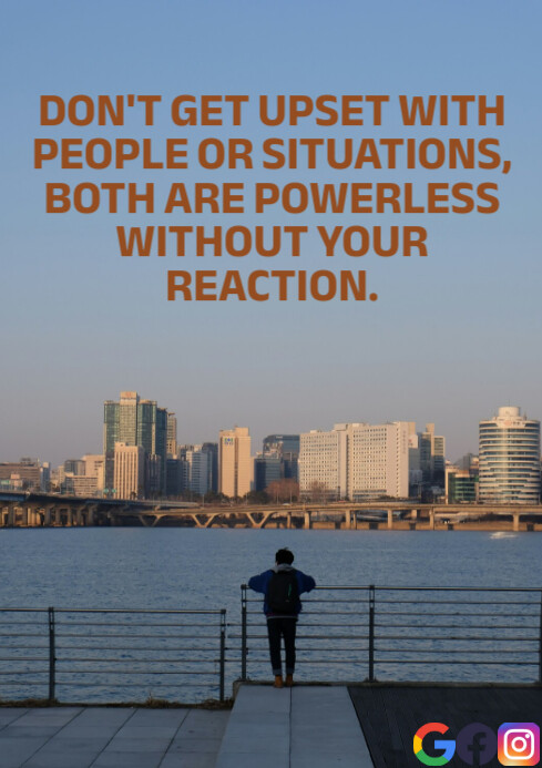 Upset And Situation Quote A4 Template | PosterMyWall