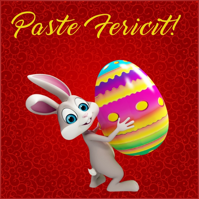 Urari de Paste, Romanian Easter Greetings Instagram Post template