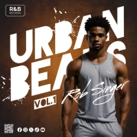 Urban Beats R&B album cover design template