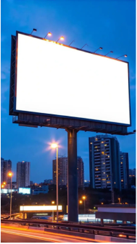 Niebieski Billboard Advertisement Facebook Story Template