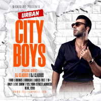 Urban city boys party Instagram Post template