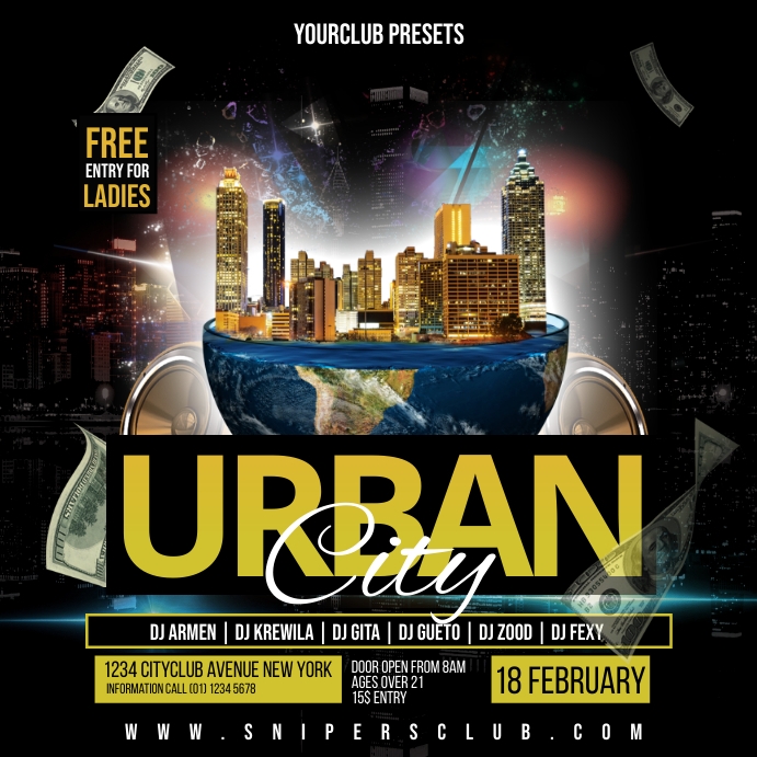 Urban City Instagram Post template