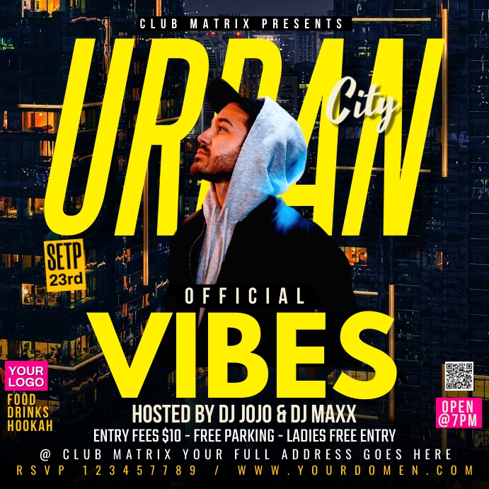 Urban City vibes Instagram Post template