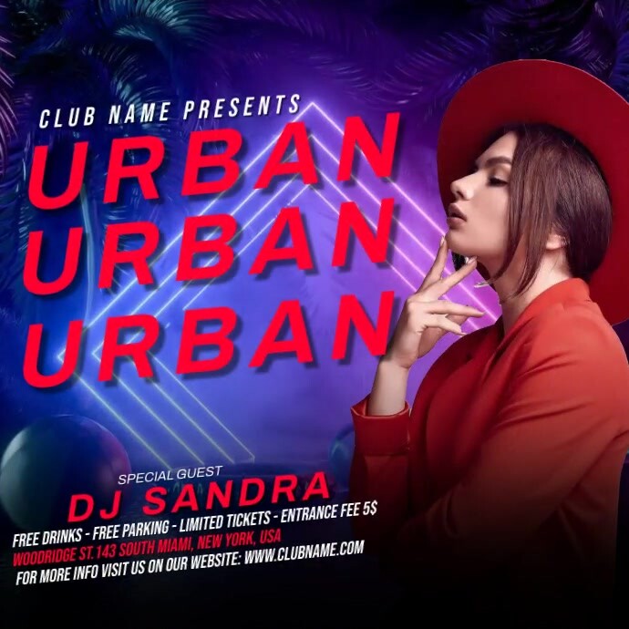 Urban Club Party Video Template | PosterMyWall