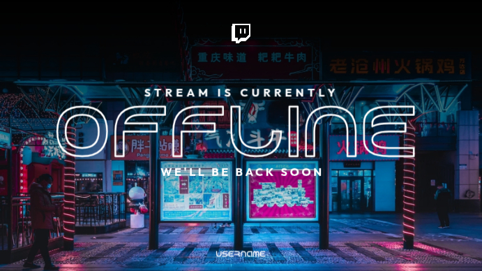Offline Stream Notification Template | PosterMyWall