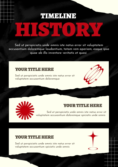 Plantilla de Urban Modern Historical Timeline Flyer | PosterMyWall