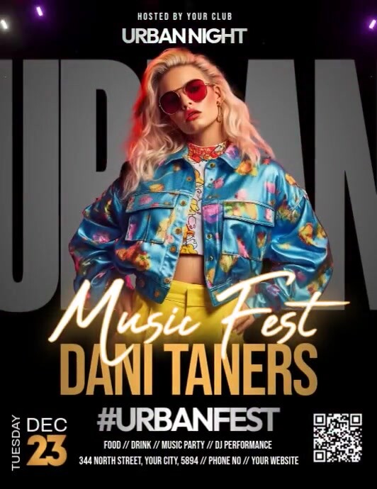 Urban music night Template | PosterMyWall