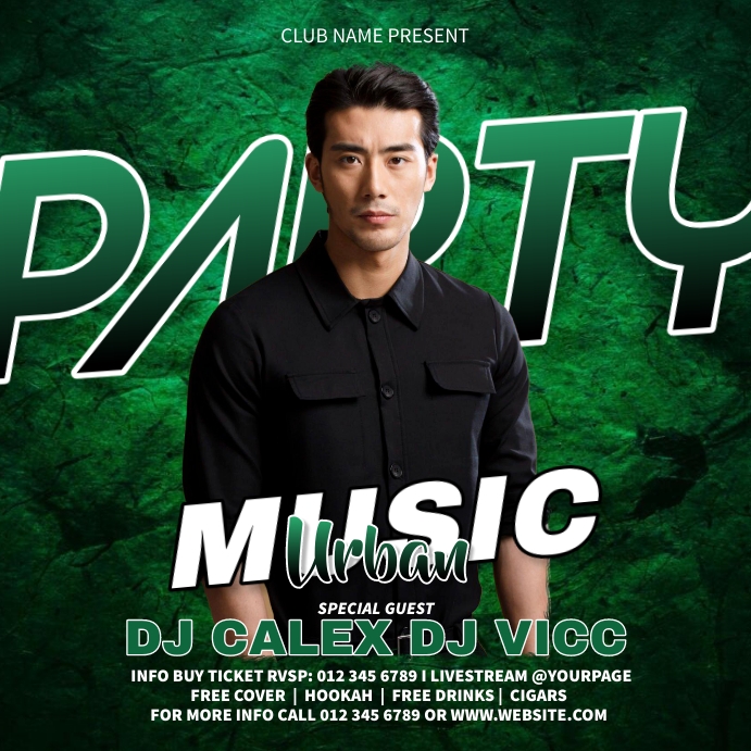 Urban Music Party Instagram Plasing template