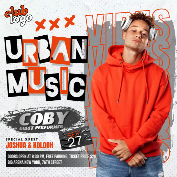 Urban Music Vibes Event Instagram Post template