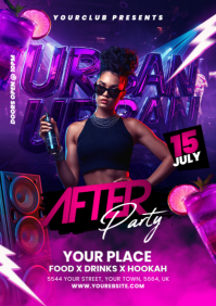 urban night club flyer A5 template