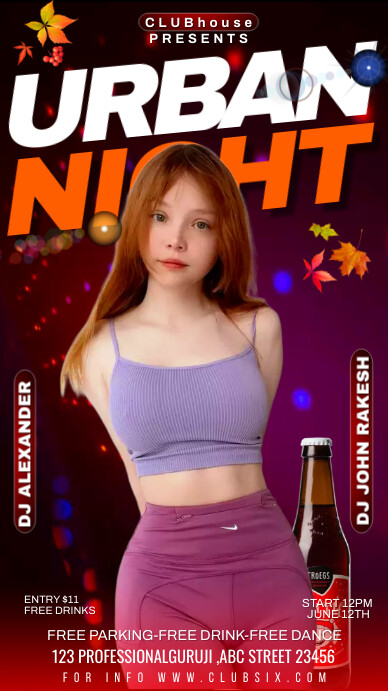 Copy of urban night Club Party | PosterMyWall