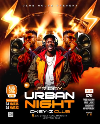Urban Night Club Party Instagram Portrait template