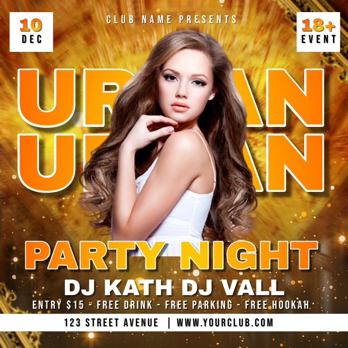 Urban Night Party Publicação no Instagram template