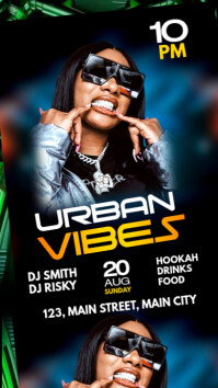 urban night party Historia de Instagram template