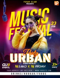 Urban Night Party Flyer (Letter pang-US) template