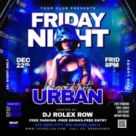 Urban Night Party Flyer Instagram-bericht template