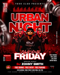 Urban Night Party Flyer Instagram Portrait template