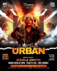 Urban Night Party Flyer Instagram Portrait template