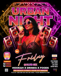 Urban Night Party Instagram Portrait template