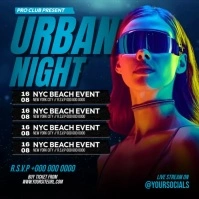 Urban Night Schedule Instagram Post template