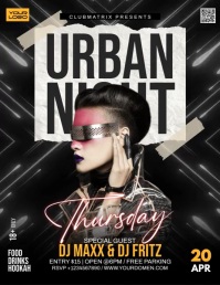 Urban night thursday Flyer (US Letter) template