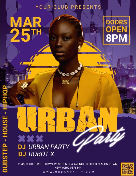 Urban Party, Music Album Cover Flyer template
