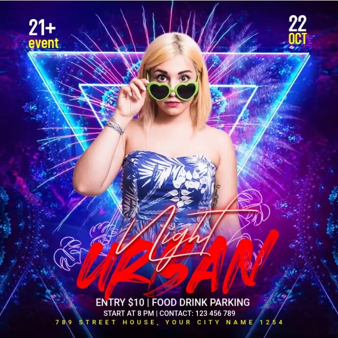 Urban Party Instagram na Post template