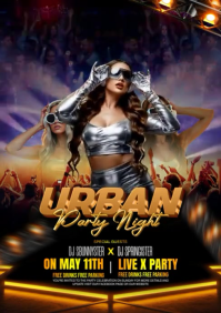 Urban party A4 template