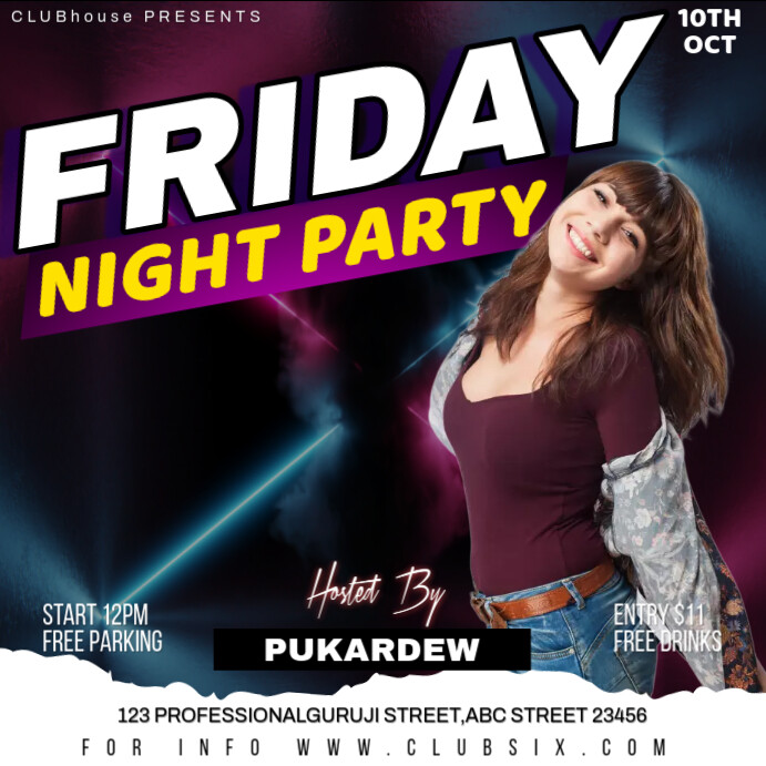urban party Instagram Post template