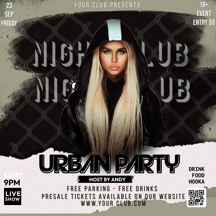 Urban Party Design Instagram Plasing template