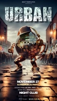 URBAN PARTY EVENT INVITATION TEMPLATE Instagram Story