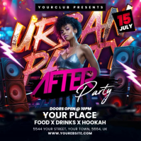 urban party flyer Instagram-Beitrag template