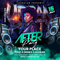 urban party Flyer Wpis na Instagrama template