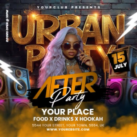 urban party flyer Instagram Post template