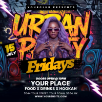 urban party flyer Wpis na Instagrama template