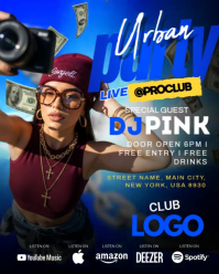 Urban Party Live — DJ Pink Instagram Portrait template